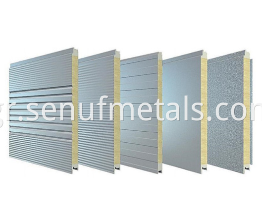50 150mm Thickness Rockwool Sandwich Panel For Metal Wall Cladding System2
